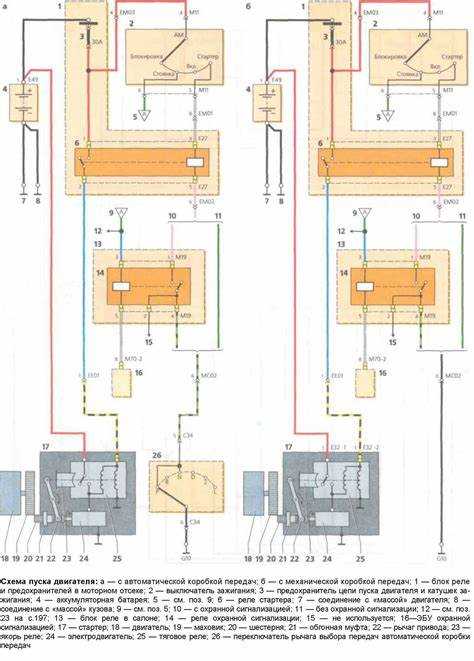 Подключение элементов трансмиссии